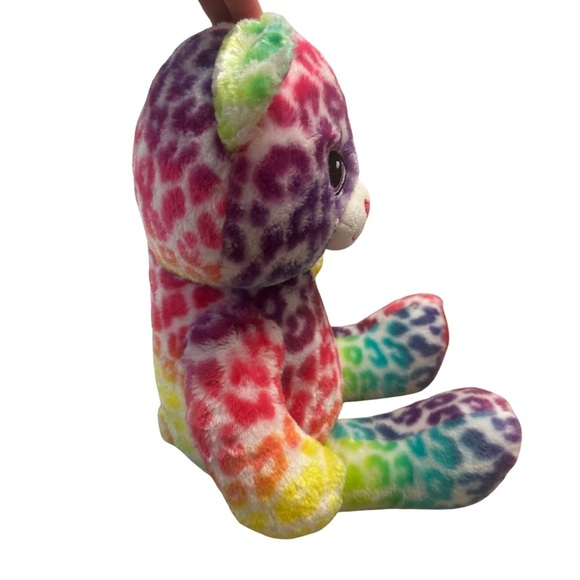 Build-A-Bear Workshop Rainbow Leopard Print Teddy Bear Plush Stuffed Animal 16” - Picture 4 of 10